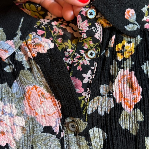 Hold On To Me Printed floral boho chic Top By Free People Size XS - Picture 7 of 13